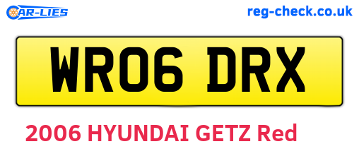 WR06DRX are the vehicle registration plates.