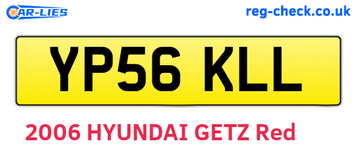 YP56KLL are the vehicle registration plates.