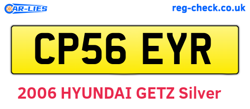 CP56EYR are the vehicle registration plates.