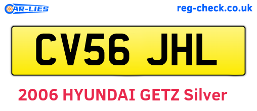 CV56JHL are the vehicle registration plates.