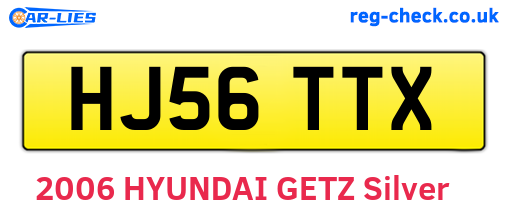 HJ56TTX are the vehicle registration plates.