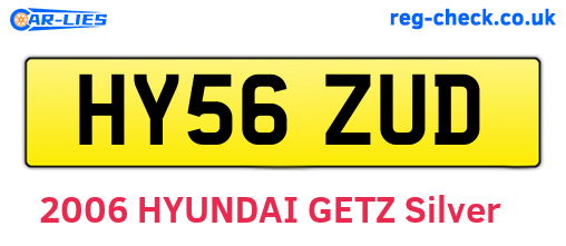 HY56ZUD are the vehicle registration plates.
