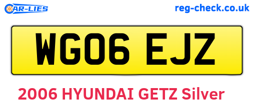 WG06EJZ are the vehicle registration plates.