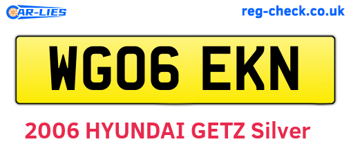 WG06EKN are the vehicle registration plates.