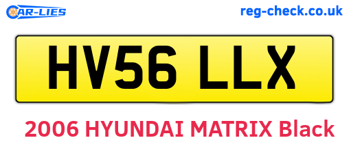 HV56LLX are the vehicle registration plates.