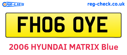 FH06OYE are the vehicle registration plates.