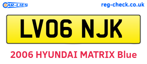LV06NJK are the vehicle registration plates.