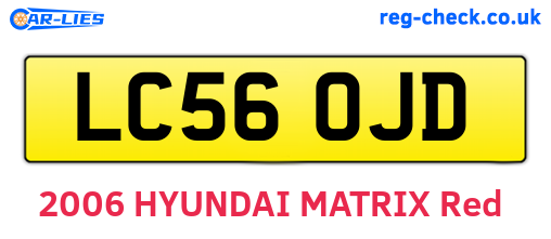 LC56OJD are the vehicle registration plates.