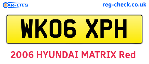WK06XPH are the vehicle registration plates.