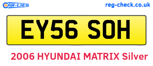 EY56SOH are the vehicle registration plates.