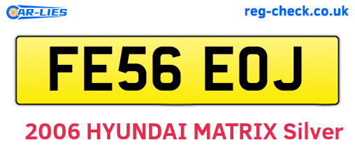 FE56EOJ are the vehicle registration plates.