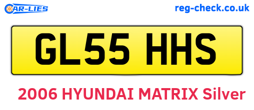 GL55HHS are the vehicle registration plates.