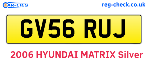 GV56RUJ are the vehicle registration plates.