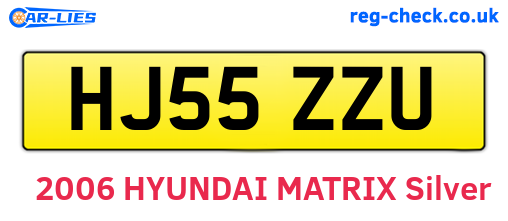 HJ55ZZU are the vehicle registration plates.