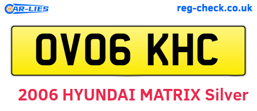 OV06KHC are the vehicle registration plates.