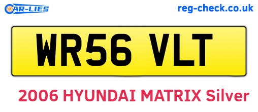WR56VLT are the vehicle registration plates.