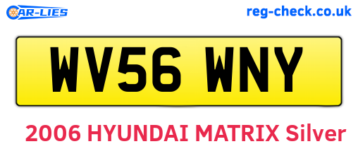WV56WNY are the vehicle registration plates.