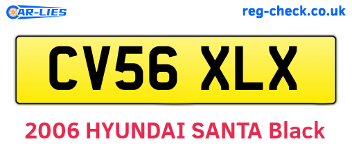 CV56XLX are the vehicle registration plates.