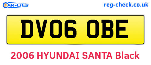 DV06OBE are the vehicle registration plates.