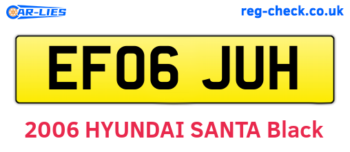 EF06JUH are the vehicle registration plates.