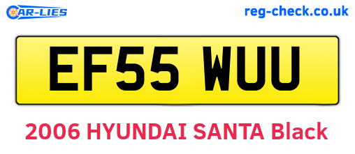 EF55WUU are the vehicle registration plates.