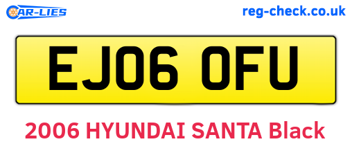 EJ06OFU are the vehicle registration plates.