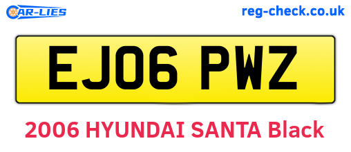 EJ06PWZ are the vehicle registration plates.
