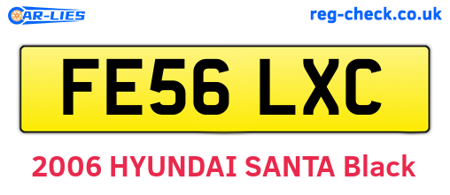 FE56LXC are the vehicle registration plates.