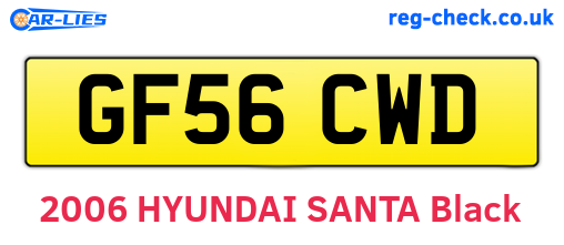 GF56CWD are the vehicle registration plates.