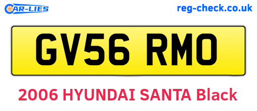 GV56RMO are the vehicle registration plates.