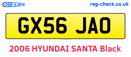 GX56JAO are the vehicle registration plates.