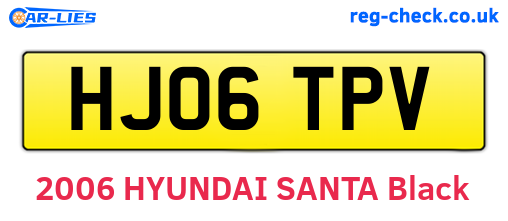 HJ06TPV are the vehicle registration plates.