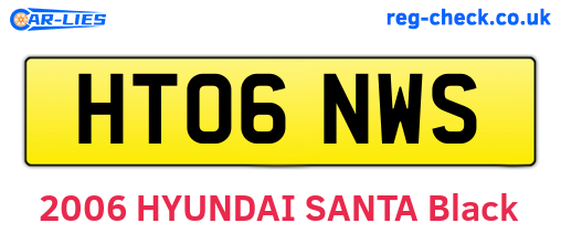 HT06NWS are the vehicle registration plates.
