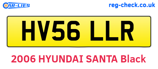 HV56LLR are the vehicle registration plates.