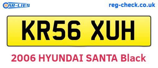 KR56XUH are the vehicle registration plates.