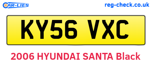 KY56VXC are the vehicle registration plates.