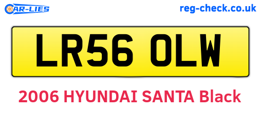 LR56OLW are the vehicle registration plates.