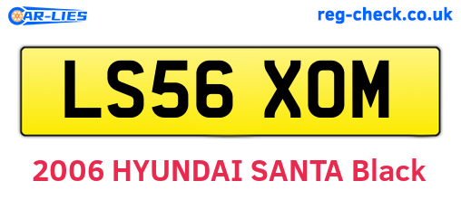 LS56XOM are the vehicle registration plates.