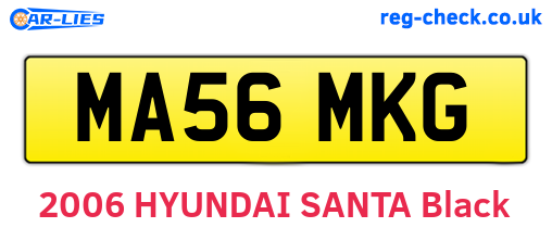 MA56MKG are the vehicle registration plates.