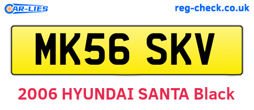 MK56SKV are the vehicle registration plates.