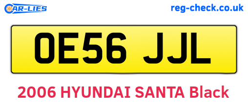 OE56JJL are the vehicle registration plates.