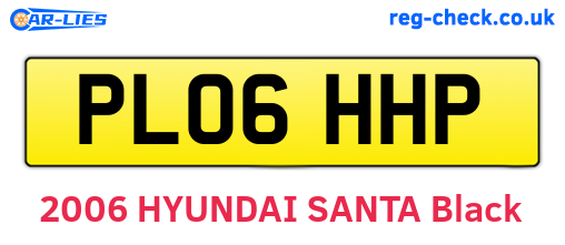 PL06HHP are the vehicle registration plates.