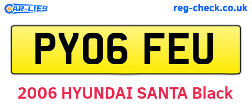 PY06FEU are the vehicle registration plates.