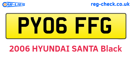 PY06FFG are the vehicle registration plates.