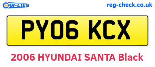 PY06KCX are the vehicle registration plates.