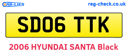 SD06TTK are the vehicle registration plates.