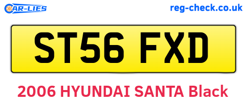 ST56FXD are the vehicle registration plates.