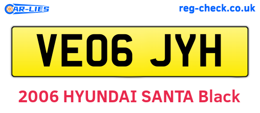 VE06JYH are the vehicle registration plates.