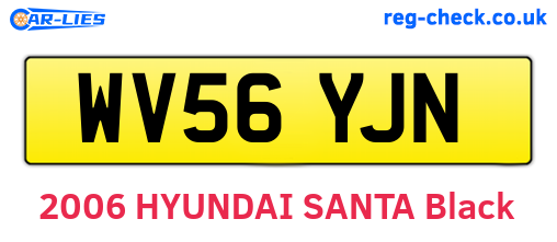 WV56YJN are the vehicle registration plates.
