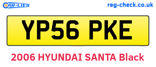 YP56PKE are the vehicle registration plates.